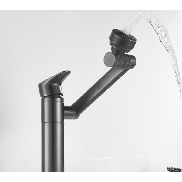 Dia 35mm Delicate Touch Gold Bathroom Taps Single Handle Sink Faucet Long Lasting