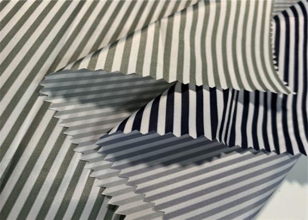 Cheap 55GSM 290t Black And White Striped Polyester Fabric for sale