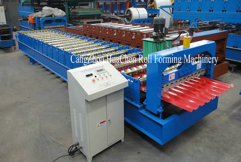Horizontal Corrugated Roll Forming Machine Roof Sheet Making High Speed