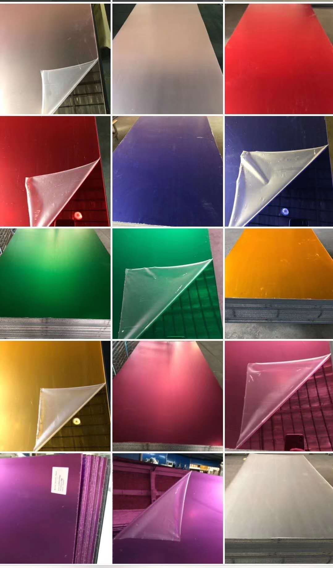 PMMA Colored Acrylic Mirror Sheet 2440mm Round Acrylic Mirror Cut To Size