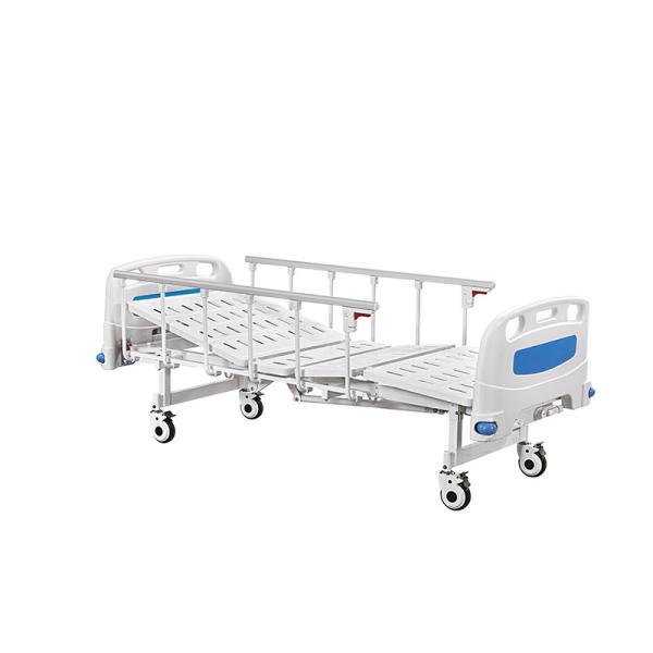 Cheap ISO And CE Certificate Two Crank Manual Hospital  Bed Medical Care Nursing Bed for sale