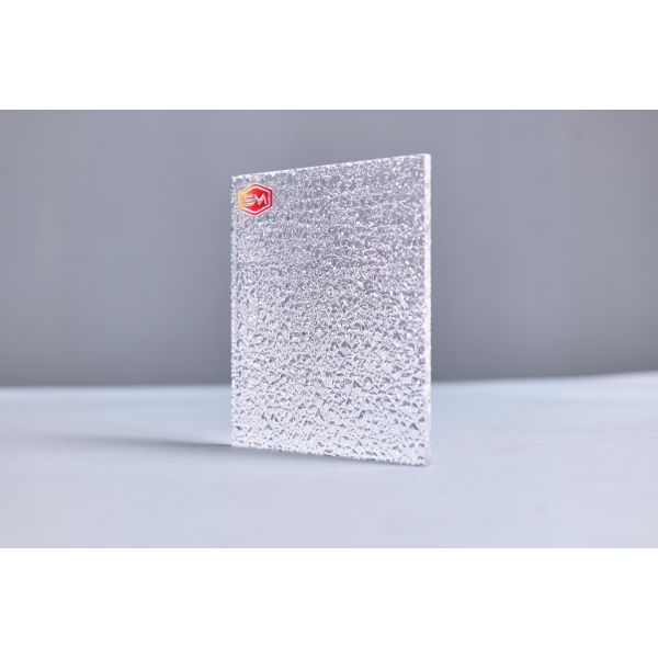Customized Size Clear 2-12mm Acrylic Sheet Double Ice Stone Pearl Pattern