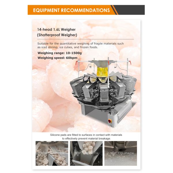 Multihead Weigher Frozen Vegetable Packaging Machine for Food Processing Factories