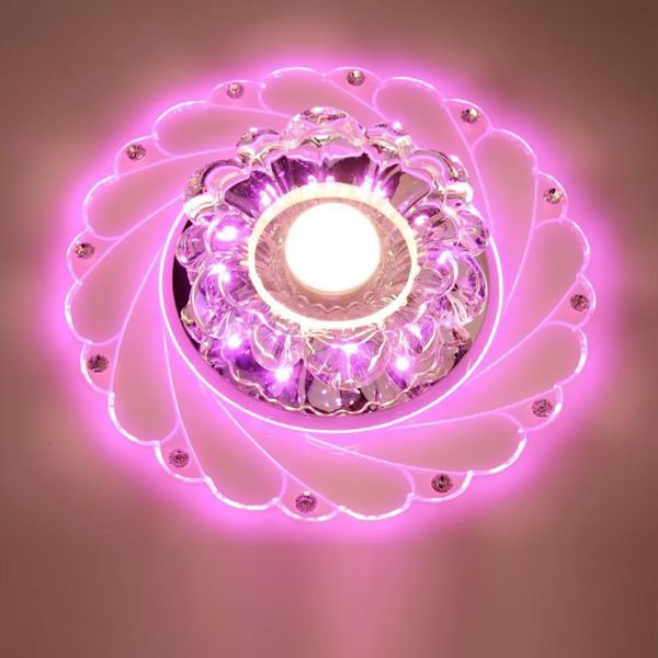 Modern Crystal Corridor Diameter 200mm Mini Colorful LED Ceiling Lamp
