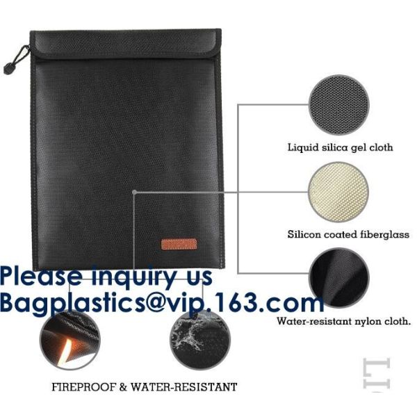 Small fireproof safe waterproof bag fire safety for phone,Briefcase File Folder Envelope Zipper Handbag Double-layer Doc