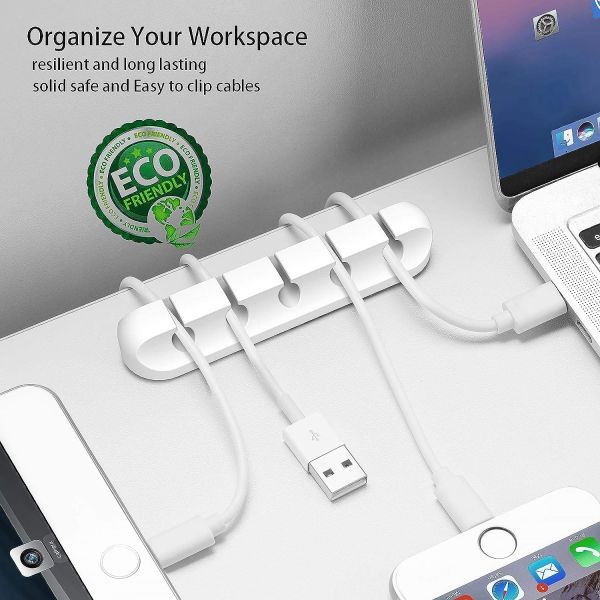 Silicone Plastic Cable Clamps C Shape Lightweight Wire Organizer Clips