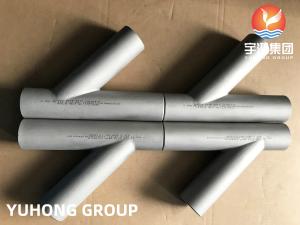 Duplex Steel ASTM A815 S31803 , Y-Shape Tee , Butt Weld Pipe Fitting B16.9