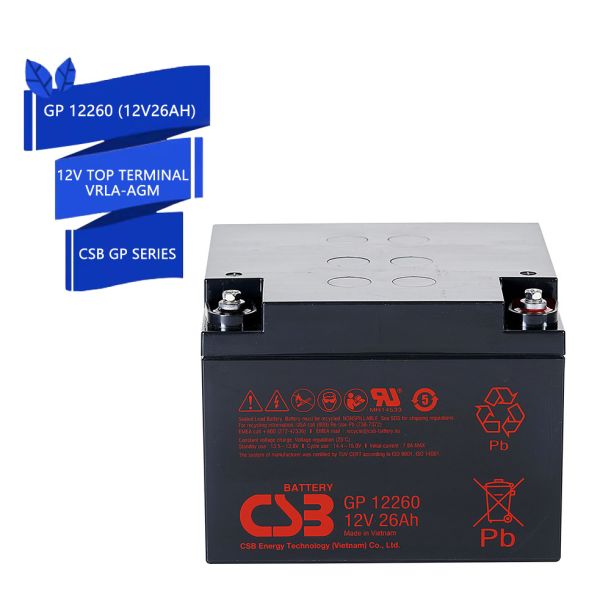 CSB GP12260 12V 26Ah Energy Storage Maintenance Free Rechargeable VRLA 12V 26Ah CSB AGM Battery