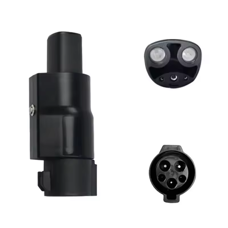 PC Copper NACS 7KW 32A Rated Current AC EV Charging Adapter for Type2 Vehicles Tesla Charging Pile