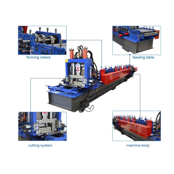 C Z Metal Steel Section Channel Purlin Roll Forming Machine