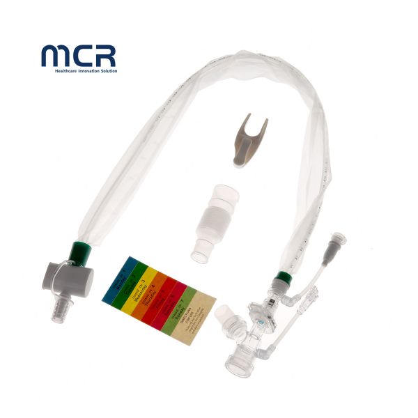 Push Switch and Luer Lock Single Lumen Closed Suction Catheter