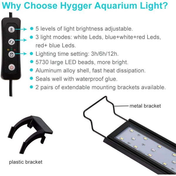 External 18 Inch 16W RGB Aquarium Light