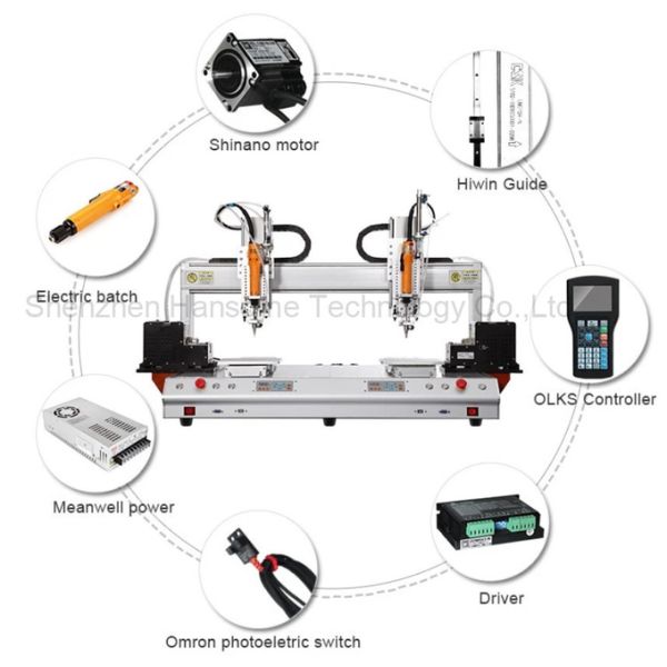 Double Screw Feeder 6 Axis Screw Locking Machine With Dynamic Display