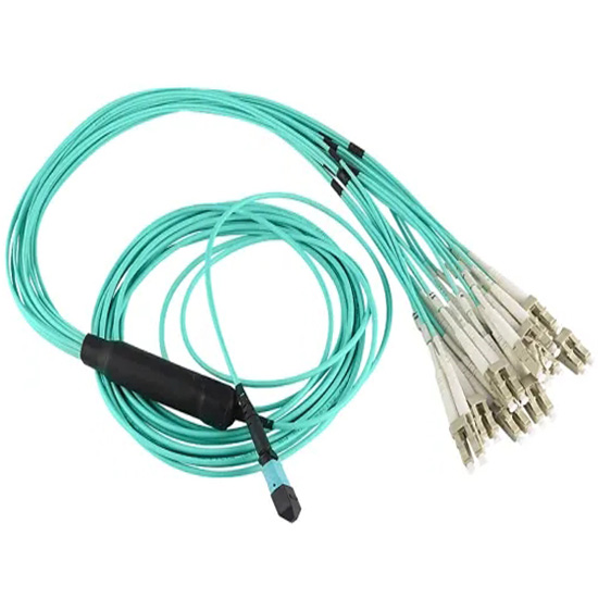 12 Cores Multimode MPO MTP Patch Cord Mtp To Lc Cable Low Loss