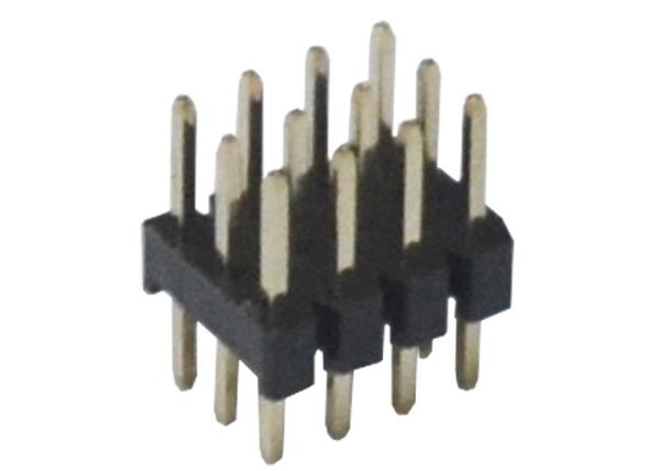 Cheap 3x4 12 Pin Header Connector Three Row Black 180 Degree DIP Type For PCB for sale