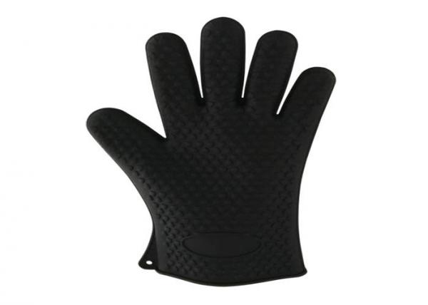 Cheap Food Grade Black Silicone Oven Gloves food grade silicone Heat Resistant Work Gloves Hot Pressing for sale