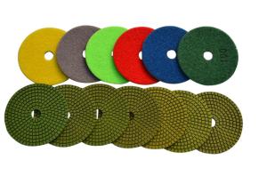 4 Wet Diamond Resin Polishing Pads For Marble / Synthetic Stone High Gloss Polishing