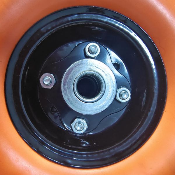 10 Inch Utility Trolley Rubber Wheel 3.50-4 Tire With Load 120LB Pneumatic Wheel