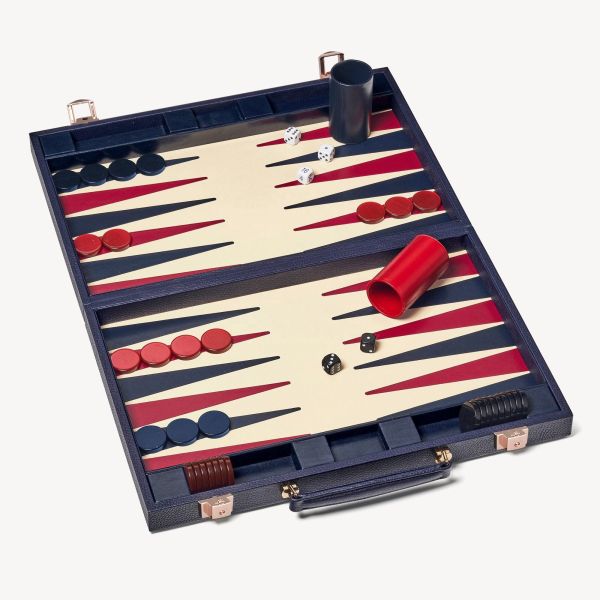 OEM ODM Table Chess Game Wooden Leather Backgammon Board Travel Luxury Backgammon Set