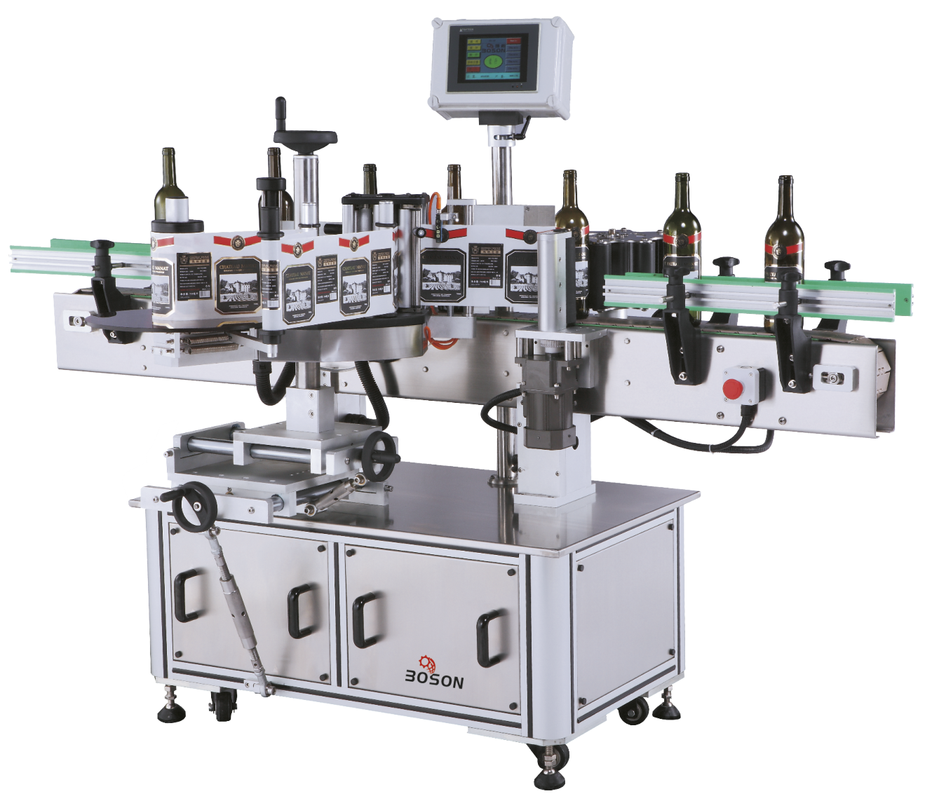 Sticker Round Bottle Labeling Machine Preset Function Transparent Automatic Device Labeler
