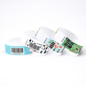 Best Sequential Numbering Barcoding Tyvek Paper Bracelets for Identification and Access Control wholesale