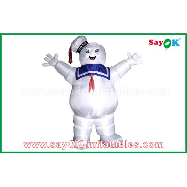 210D Oxford Cloth Inflatable Cartoon Characters Popular White Snowman / Olaf