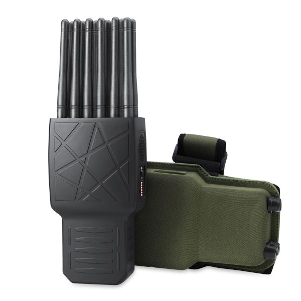 Portable 12 Antennas Full Bands All in One 2G.3G.4G.5G Cell Phone Signal Jammer GPS 2.4GWIFI.5.2G WIFI.5.8G WIFI Signal
