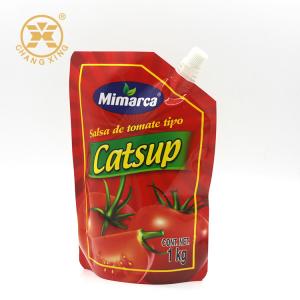 Best Food Grade Plastic 1KG Tomato Ketchup Pouch With Spout wholesale
