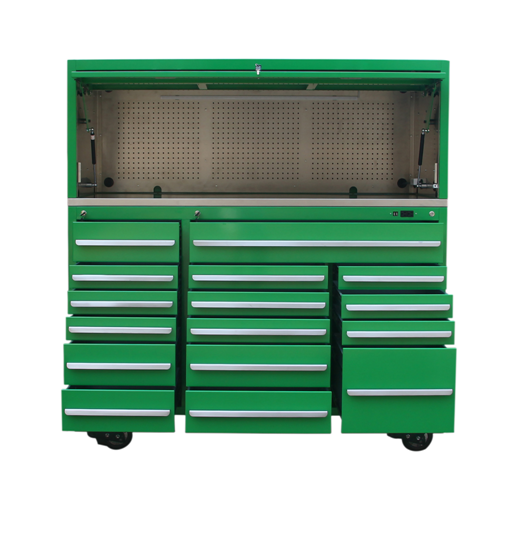 Multi-functional Car Repair 16 Drawer Tool Cabinet with LED Light and Rolling Tool Box