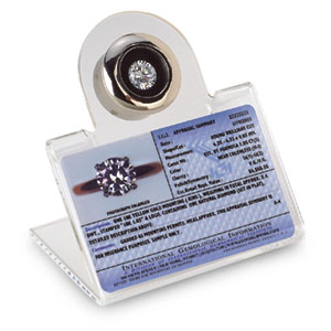 Fashion Diamond Gemstone Slanted Acrylic Display Box W/ Reader Traveling Storage