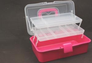 Best Multi-function Plastic Tooling Box / clear cover 3 layer Nail art case wholesale