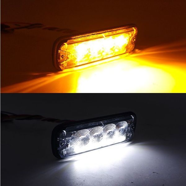 4 LED Strobe Warning Light Strobe Grille Flashing Light Bar Truck Car