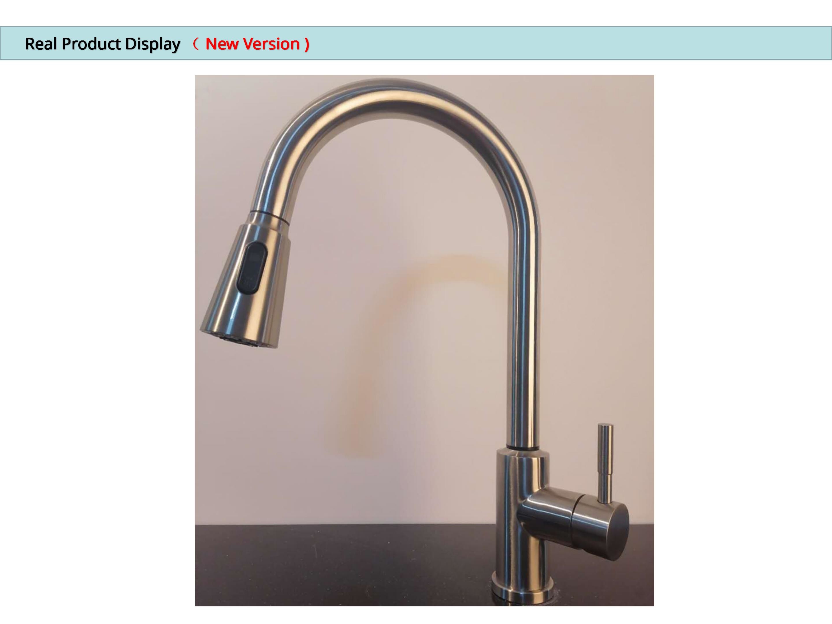 Single Hole High Arc Kitchen Faucet Mixer 360 Degree Rotating Spout IPX5