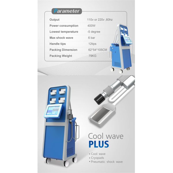 Air Pressure Type ESWT Therapy Machine For Cryolipolysis Cellulite Decrease