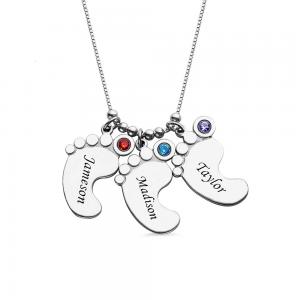 Best 0.52x0.8in 0.18lb Mothers Day Foot Necklace Personalized Nameplate Necklace ODM wholesale