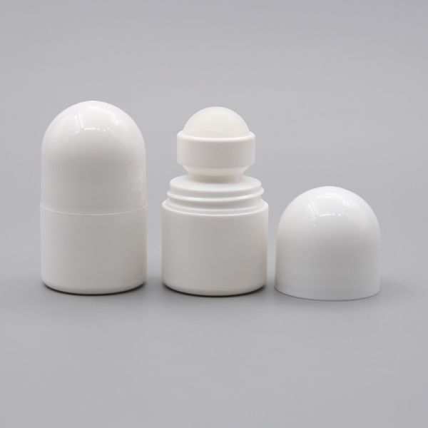 60ml 2oz Empty Refillable White Plastic Essential Oil Perfumes Roll On Bottle For Deodorant Container With Roller Ball