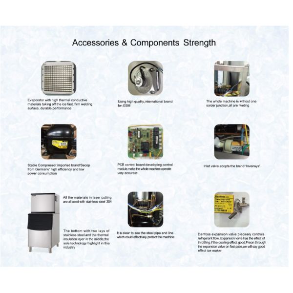 Sk-81b Cube Ice Machine Fall-Proof Self-Cleaning Seafood Buffet