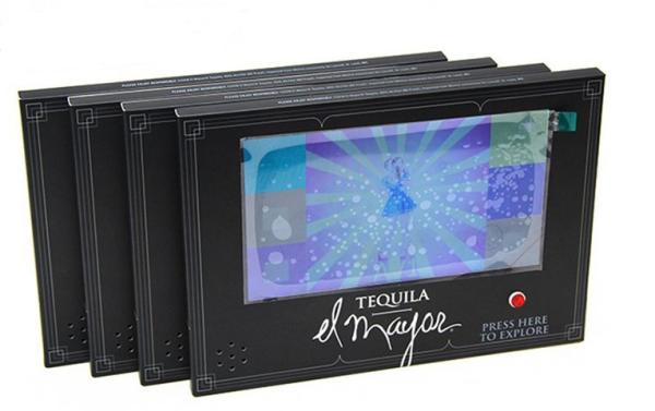 Cheap High Resolution LCD post card Paper A-frame video stand screen Video Brochure Business Book Card for sale