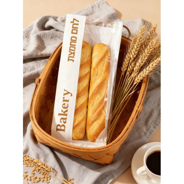 Customized Window Flat Satchel Kraft Paper Bag With Clear Window Use For Bakery Bag Bread Bag Food Bag