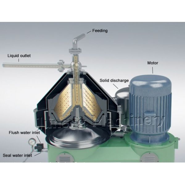 Milk separator machine side view