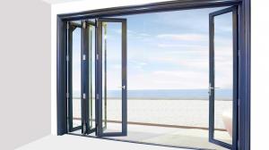 Best Horizontal Aluminium Glass Folding Doors Ventilated Double Glazed Bifold Doors wholesale