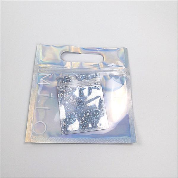Cheap Laser Film Transparent Hologram Cosmetic Packaging Bag 30-150 Micron For Women for sale