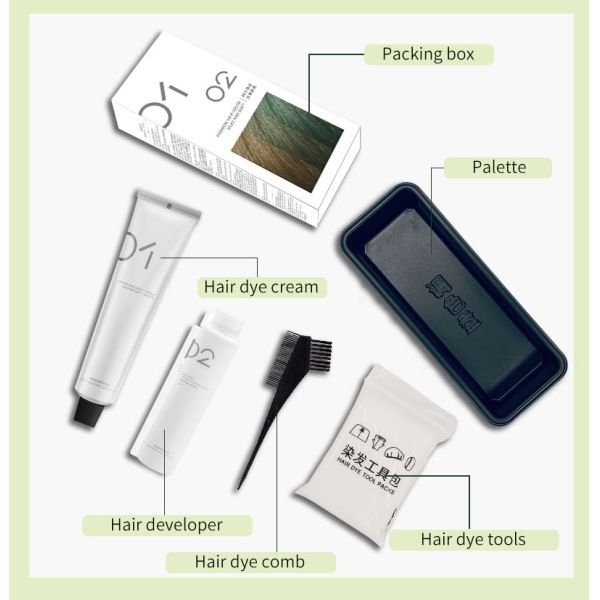 Purestyle OEM Home Hair Dye Cream Suit Raw Material Ammonia Free with Oxidant Cream Easy Application