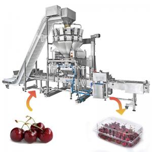 China Clamshell Fresh Fruit Vegetable Packing Machine Kale Spinach Cherries Strawberry Tray Packing Machine on sale