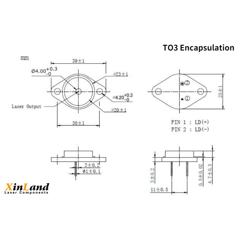 680nm 1W Laser Diode C-mount/TO3/E-mount Package Factory Wholesale Red Laser Diode Medical Instrument