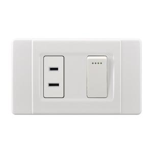Best Electric Wall Switch Socket 118 * 75mm , Household Modern Switches And Sockets wholesale
