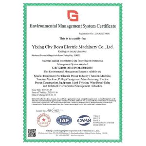 Yixing Boyu Electric Power Machinery Co.,LTD Certifications