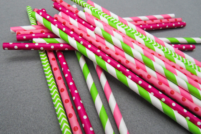 Food Grade Solid Black / Solid Green 15MM Width Slit Kraft Paper for Straw material