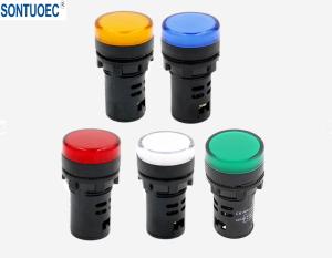 China Colorful Panel Mount 22mm Pilot Led Indicator Light 220V on sale