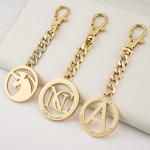 Professional Custom Logo Bag Keychain Zinc Alloy Key Ring With Chain Hook